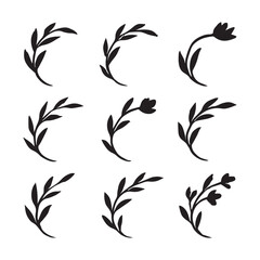 Fototapeta premium Floral Wreath Maker Brush Elements
