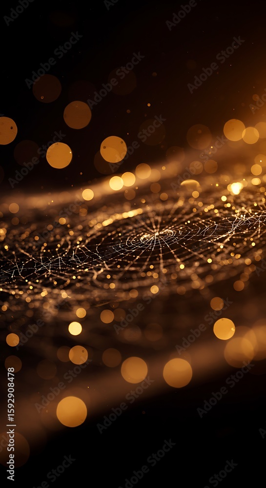 Aufkleber golden bokeh lights create an abstract and luxurious background