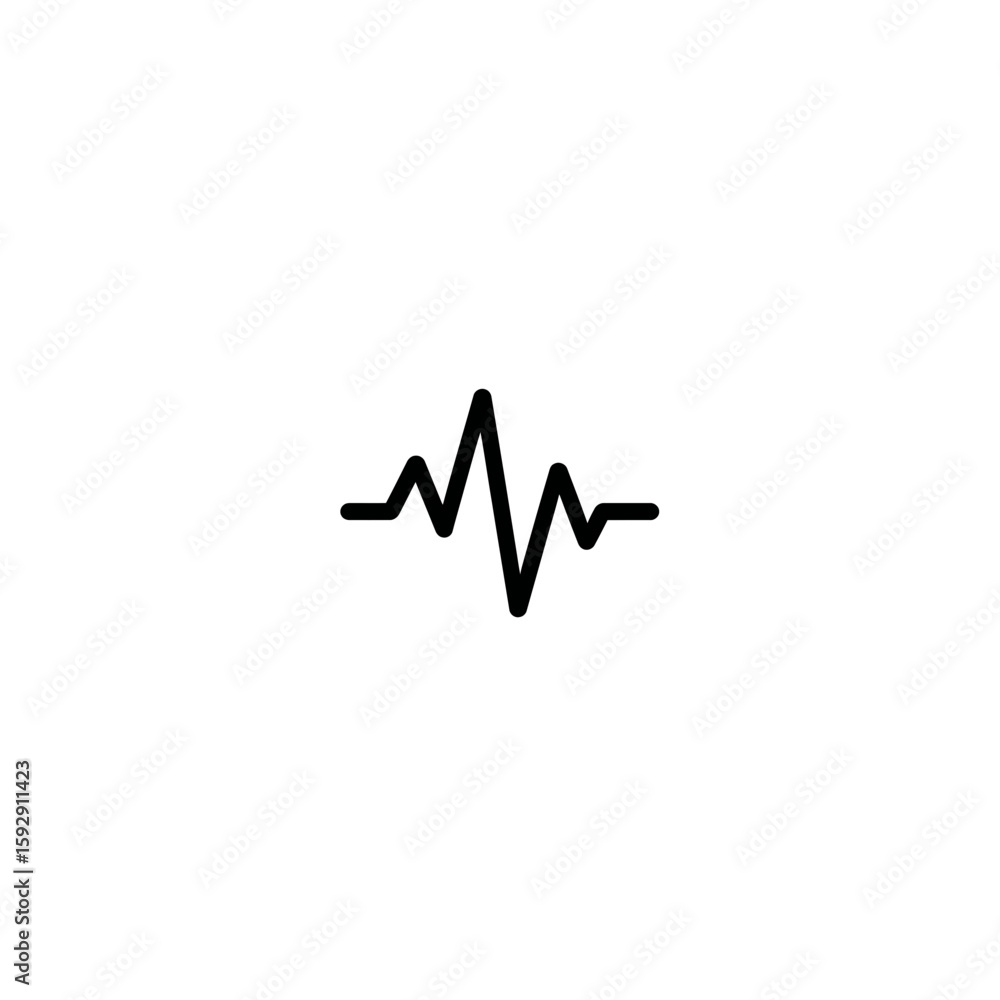 Poster electrocardiogram tracing illustrates fluctuations across white backdrop signals data digitally disp