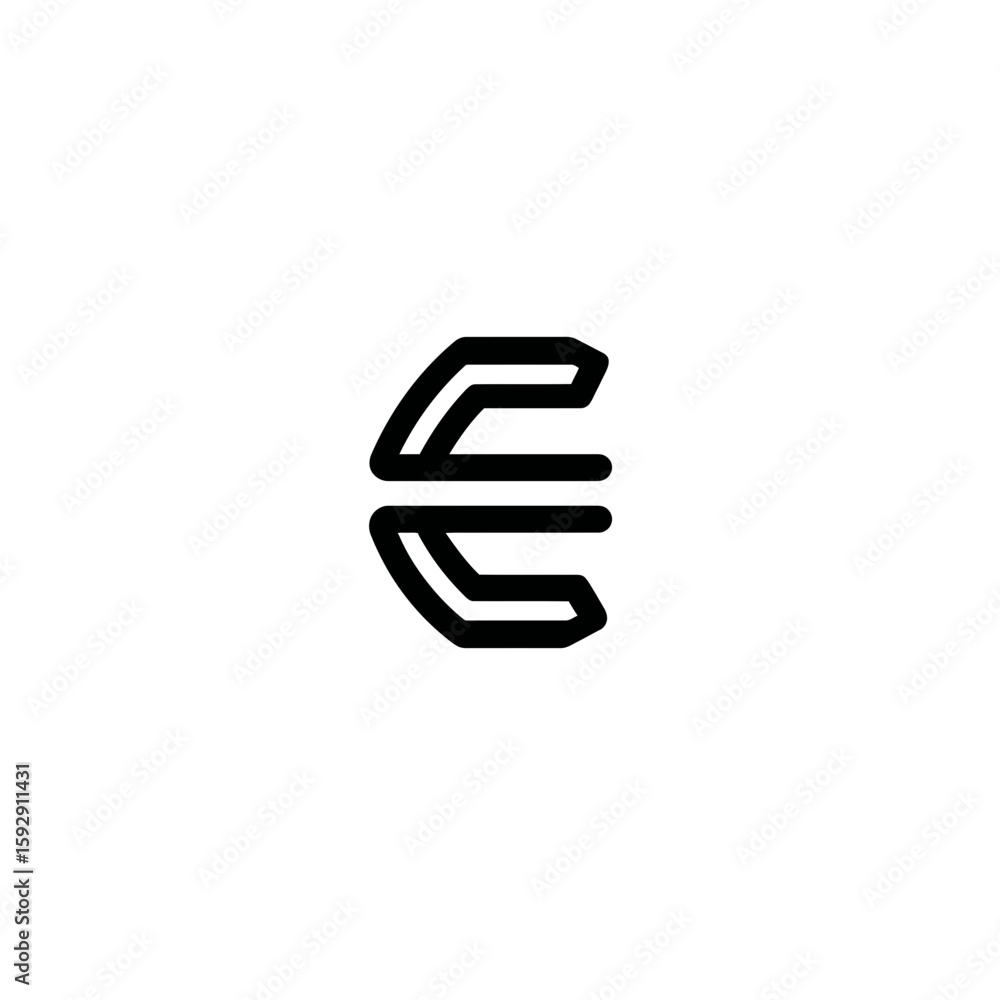 Aufkleber abstract shape shows symmetry graphically alone on white background simply minimal detail