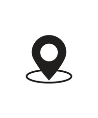 Pin location logo icon, Address place icon template