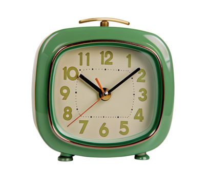 Vintage alarm clock with retro design style perfect for home improvement and decor enthusiasts
