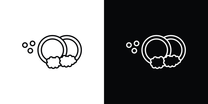 Washing dishes icon. pictogram. flat vector sign. Vector Eps 10