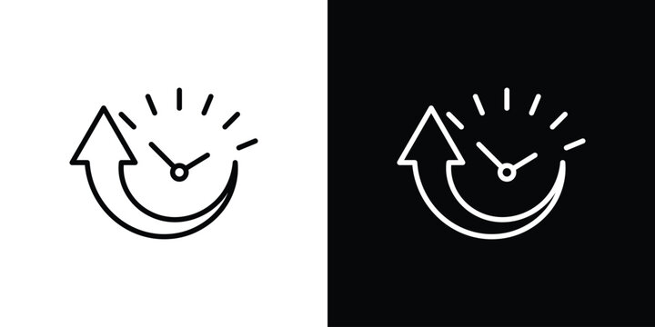 Uptime and downtime icon. pictogram. flat vector sign. Vector Eps 10
