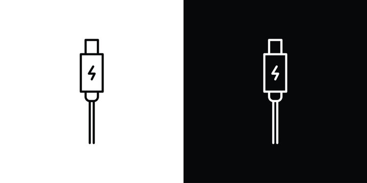 USB type c icon. pictogram. flat vector sign. Vector Eps 10