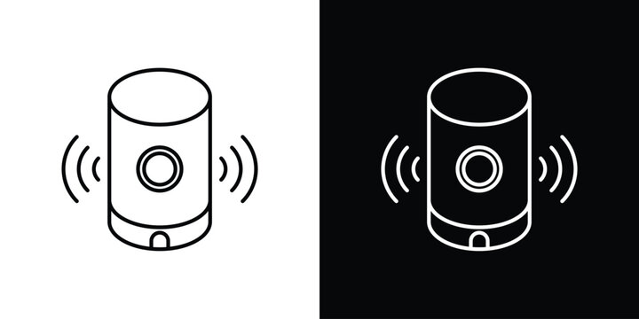 Smart speaker icon. pictogram. flat vector sign. Vector Eps 10