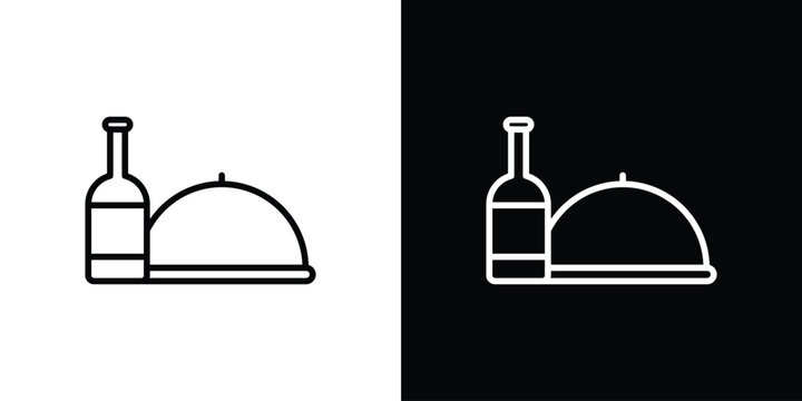 Room service icon. pictogram. flat vector sign. Vector Eps 10