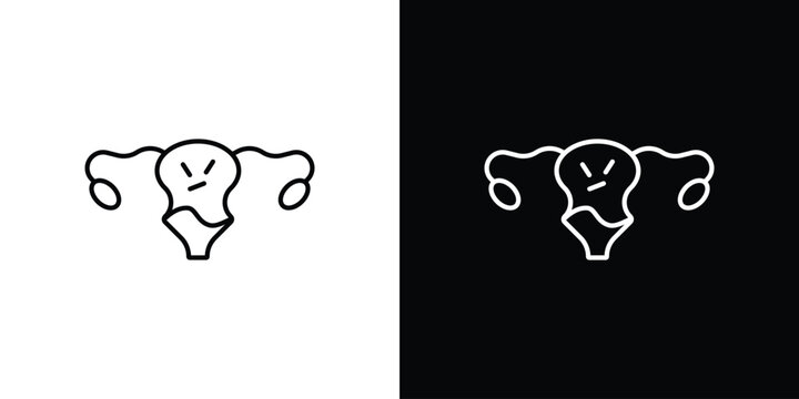 Pelvic inflammatory disease icon. pictogram. flat vector sign. Vector Eps 10