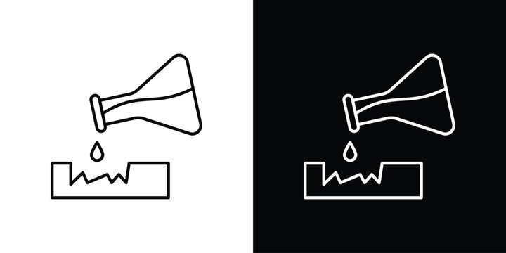 Corrosive substance icon. pictogram. flat vector sign. Vector Eps 10