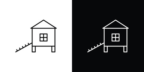 Chicken coop icon. pictogram. flat vector sign. Vector Eps 10 © Annimo
