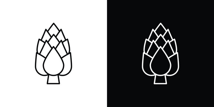 Artichoke icon. pictogram. flat vector sign. Vector Eps 10