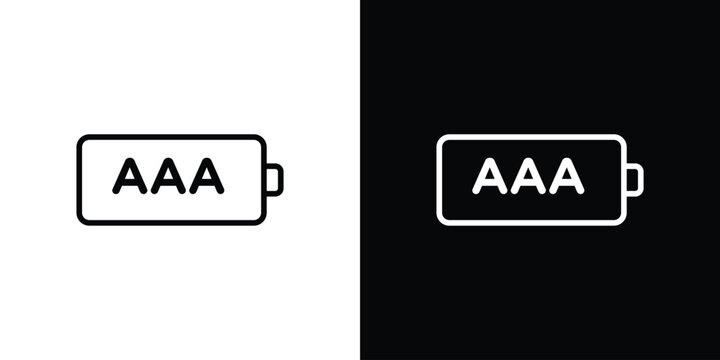 AAA battery icon. pictogram. flat vector sign. Vector Eps 10
