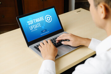 Software update on computer for modish version of device software upgrade