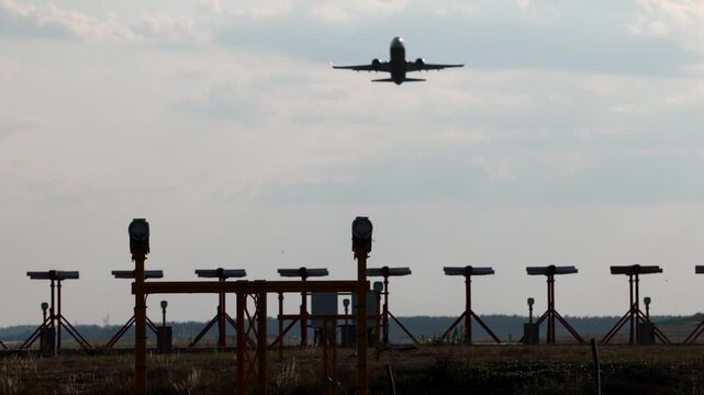 Stockholm, Sweden A commercial passenger plane takes off at Arlanda Airport. 