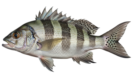 Isolated Black Drum Fish