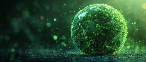 Green futuristic sphere design concept