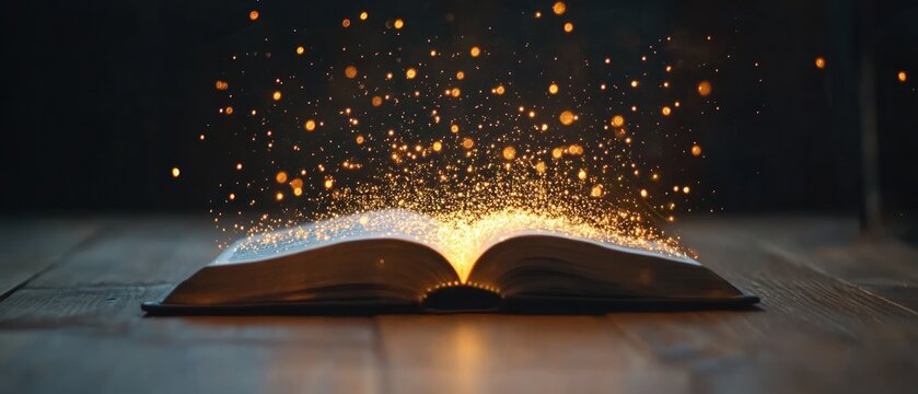 Open book magic sparks