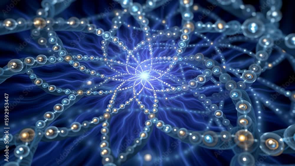 Poster digital spirit forming sentient awareness through mesmerizing patterns of light and energy in captiv