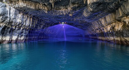 Drone mapping in majestic limestone cave with laser scanning technology