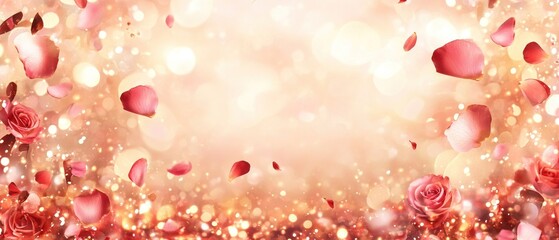 Rose petals background bokeh