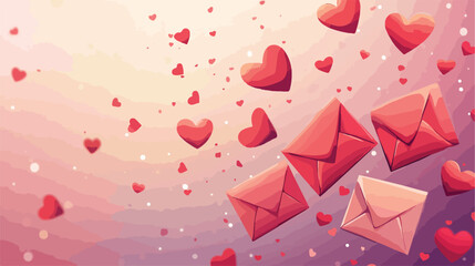 Valentine's Day Envelope Message Hearts Image