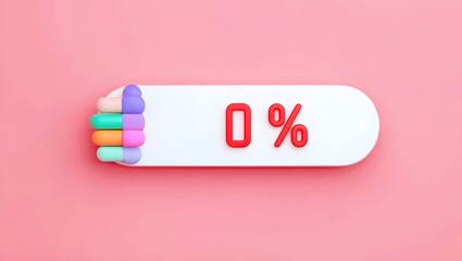 Zero percent battery charge indicator icon symbol low battery power level concept
