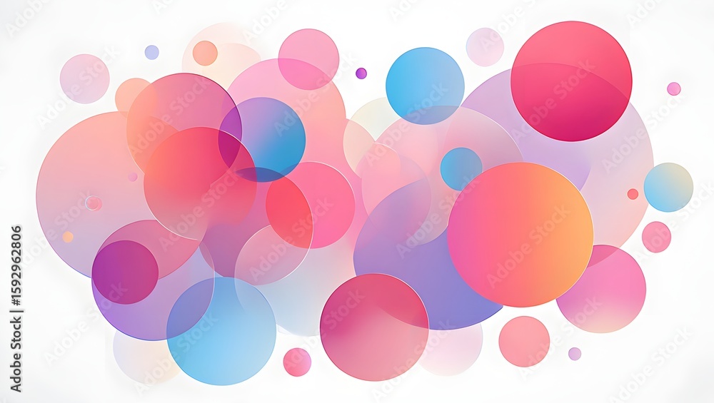 Poster abstract background with colorful circles gradient design for wallpaper and presentation