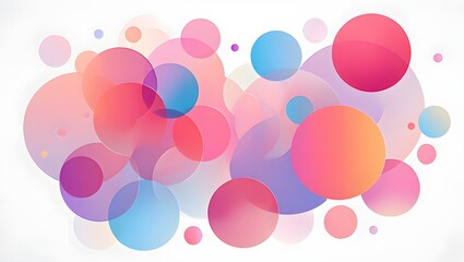 Abstract background with colorful circles gradient design for wallpaper and presentation