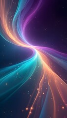Abstract colorful aurora background wallpaper vibrant smooth energy flow design art