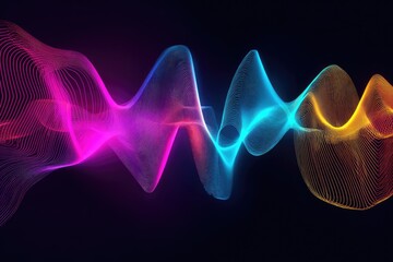 Abstract vibrant waves of light