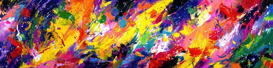Abstract Colorful Brushstrokes