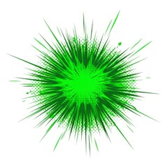 Obraz premium Green Comic Book Energy Burst Effect Fx for Comic Book Layout and Illustration