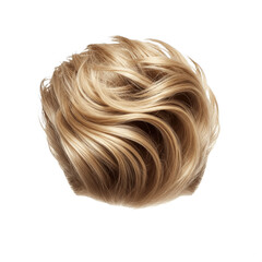 trendy stylish man hairs brown blonde color. beauty style. High hair styling  isolated on transparent background 
