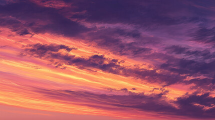 Obraz premium Stratus Clouds Over Deep Purple Skies