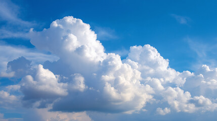 Obraz premium Warm Afternoon Skies With Puffy Clouds