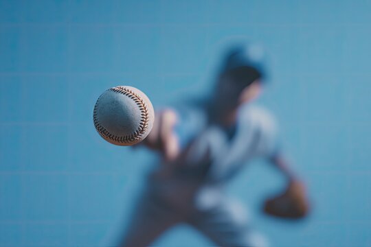 Baseball player swinging at a ball - Powered by Adobe