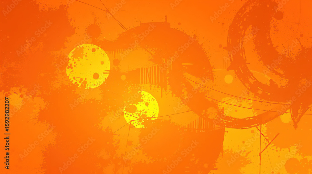 Poster abstract grunge background terracotta color background with orange and lemon shade gradient