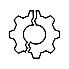 broken gear icon