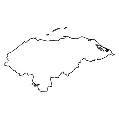map of Honduras line