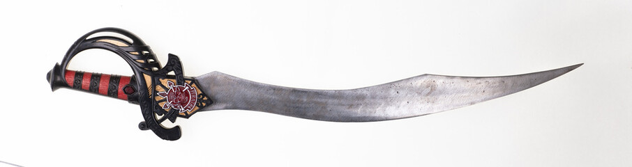 medieval pirate sword isolated on white background