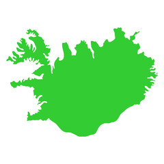 map of Iceland land