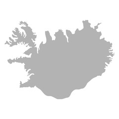 map of Iceland shadow