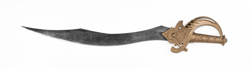 medieval pirate sword isolated on white background