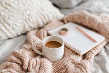 Embracing simplicity with a cozy minimalist journaling setup in a soft, inviting space
