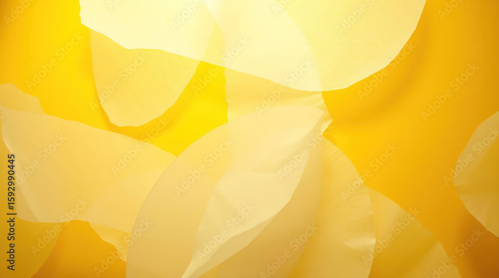 Aufkleber abstract geometric translucent washi patterns, image on an abstract yellow background
