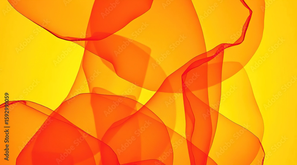 Aufkleber abstract geometric translucent washi patterns, image on an abstract yellow background