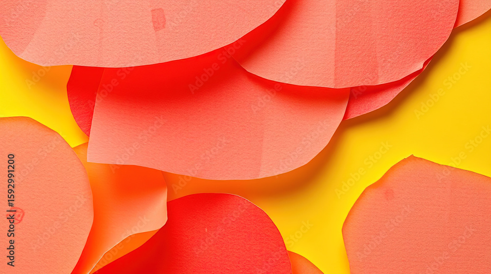 Aufkleber abstract geometric translucent washi patterns, image on an abstract yellow background