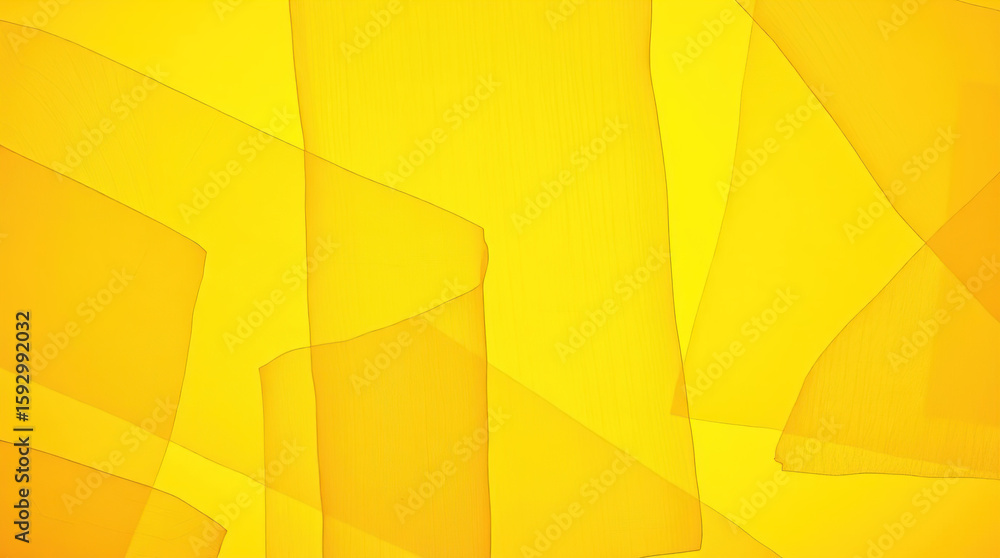 Poster abstract geometric translucent washi patterns, image on an abstract yellow background