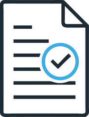 Document With Checkmark Icon Approved Verified Complete Successful File Status