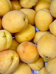 Wallpaper pile of apricots top view